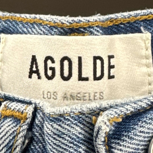 AGOLDE Women’s Jeans Size 22 - High Rise Vintage Skinny Ankle Raw Hem Blue Denim - Picture 4 of 5